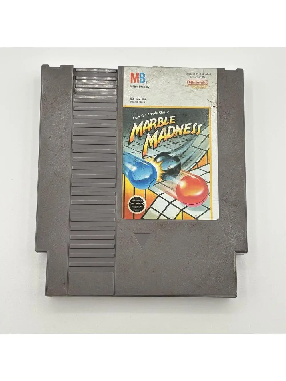 NES Marble Madness Game Cartridge Tested Working Nintendo 1989